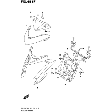 HEADLAMP HOUSING (GSX-S1000ZL8 E33)
