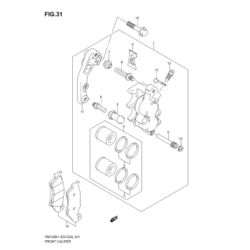 FRONT CALIPER (MODEL K1/K2/K3/K4)