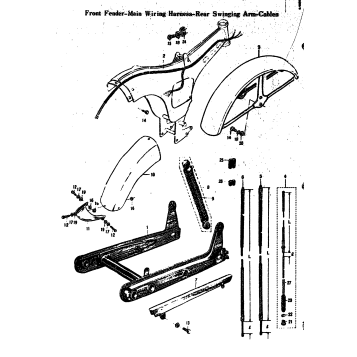 FRONT FENDER-MAIN WIRING HARNESS-REAR FENDER