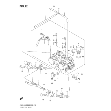 THROTTLE BODY (AN650A L2 E28)