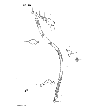 FRONT BRAKE HOSE (MODEL G)