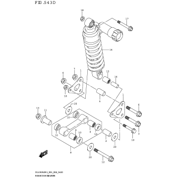 REAR CUSHION LEVER (DL1050RR)
