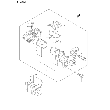 REAR CALIPER (NOT FOR U.S. MARKET)