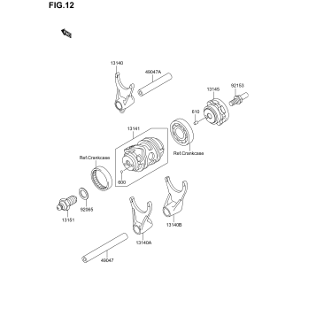 GEAR CHANGE DRUM/SHIFT FORK