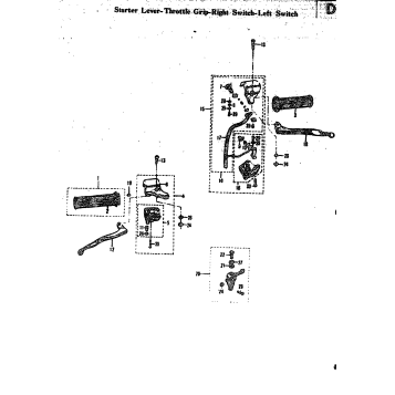 STARTER LEVER-THROTTLE GRIP-RIGHT SWITCH-LEFT SWITCH
