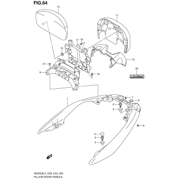 PILLION RIDER HANDLE (AN400ZAL4 E28)