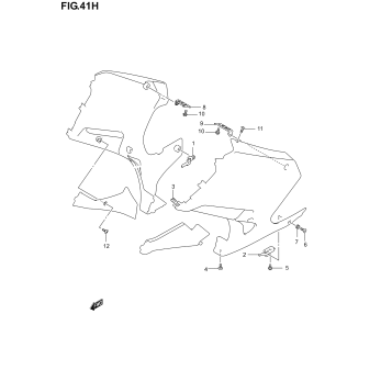 UNDER COWLING INSTALLATION PARTS (GS500FK4/K5/K6)