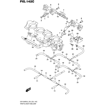 THROTTLE BODY HOSE/JOINT (GSX1300RAL5 E33)