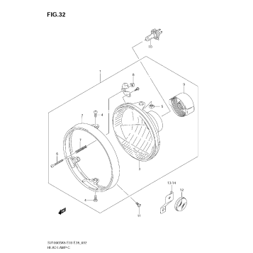 HEADLAMP (SV1000) (NOT FOR US MARKET)