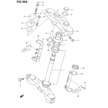STEERING STEM (GSF1200K1/K2/K3)