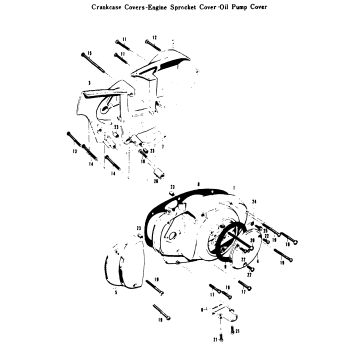 CRANKCASE COVERS - ENGINE SPROCKET COVER - OIL PUMP COVER