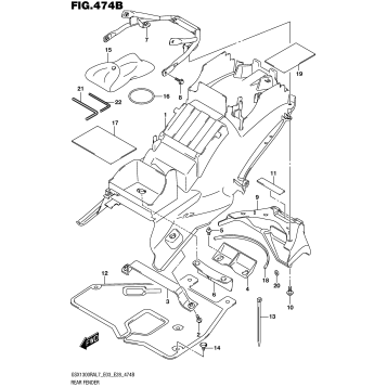 REAR FENDER (GSX1300RAL7 E28)