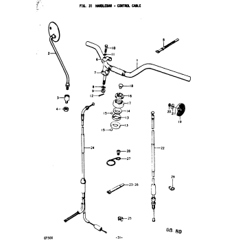 HANDLEBAR - CONTROL CABLE