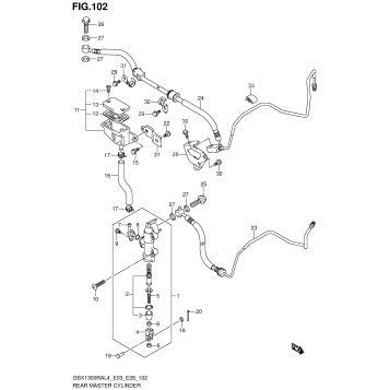REAR MASTER CYLINDER (GSX1300RAL4 E33)
