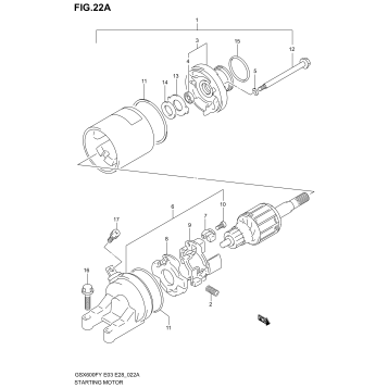 STARTING MOTOR (MODEL K1/K2/K3)
