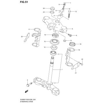 STEERING STEM (SV650X/Y)