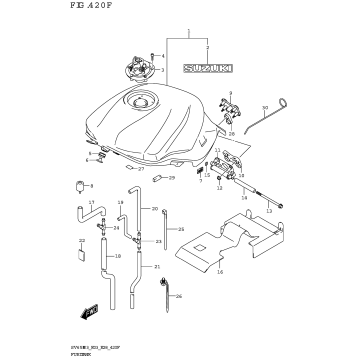 FUEL TANK (SV650XA:E28)