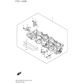 THROTTLE BODY (GSX-R750M6 E28)