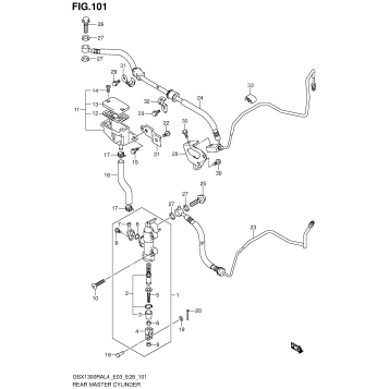 REAR MASTER CYLINDER (GSX1300RAL4 E28)
