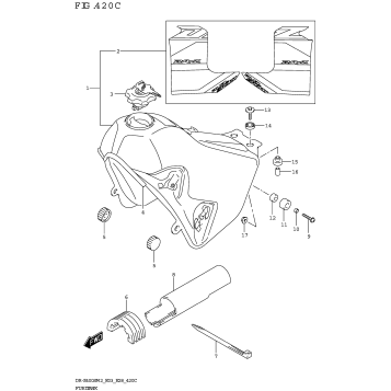 FUEL TANK (DR-Z400S:(E03,E28))