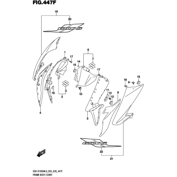 FRAME BODY COVER (GSX-S1000YAL9 E33)