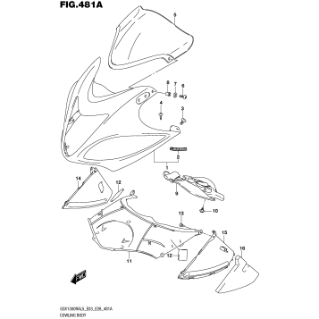 COWLING BODY (GSX1300RAL5 E03)