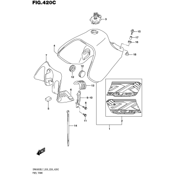 FUEL TANK (DR650SEL7 E33)