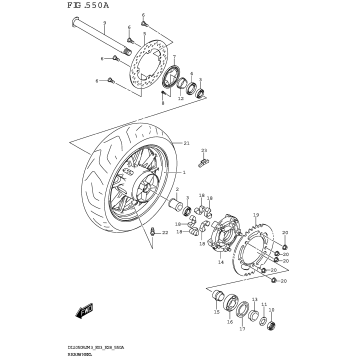 REAR WHEEL (DL1050RR)