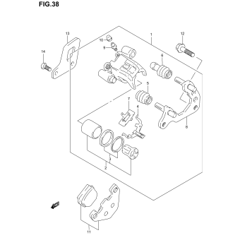 REAR CALIPER (MODEL K2/K3/K4)