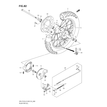 REAR WHEEL (DR-Z125LL3 E33)