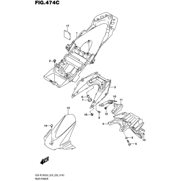 REAR FENDER (GSX-R1000L6 E33)