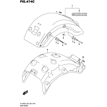 REAR FENDER (VL1500BL8 E33)