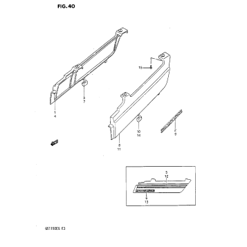 SEAT MOLDING (GS1150ES3/ESE/ESF)