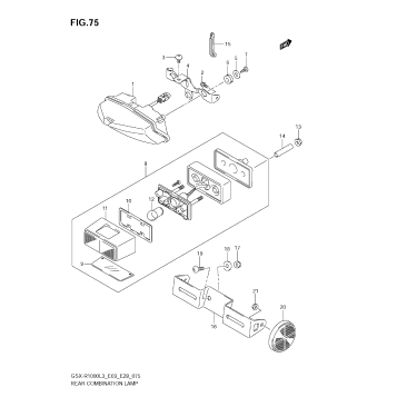 REAR COMBINATION LAMP (GSX-R1000L3 E33)