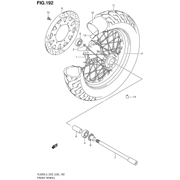 FRONT WHEEL (VL800L3 E28)
