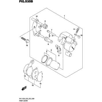 FRONT CALIPER (DR-Z125LL9 E28)