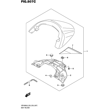 SEAT TAIL BOX (VZR1800BZL8 E03) (JRU)