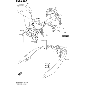PILLION RIDER HANDLE (AN400ZAL6 E28)