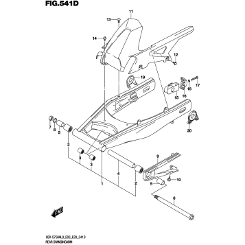 REAR SWINGINGARM (GSX-S750YAL9 E28)