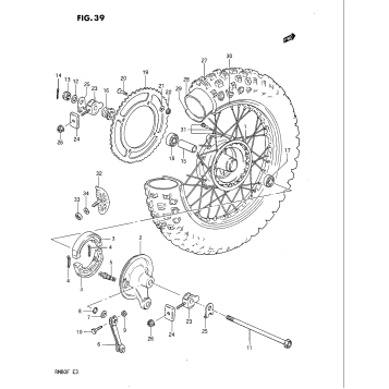 REAR WHEEL (MODEL E/F)