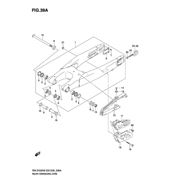 REAR SWINGING ARM (RM-Z450 L0)