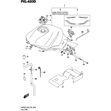 FUEL TANK (SV650L9 E33) (FOR AGT)