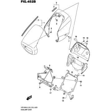 HEADLAMP COVER (VZR1800BZL8 E03) (JBA)