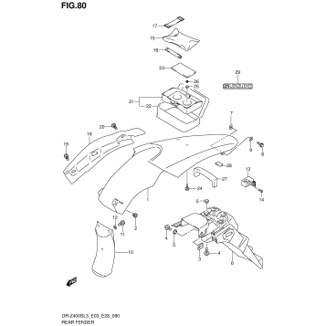 REAR FENDER (DR-Z400SL3 E33)