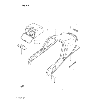 SEAT TAIL COVER (GS550ESG/EG)