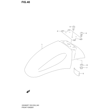 FRONT FENDER (MODEL W/X/Y/K1/K2)