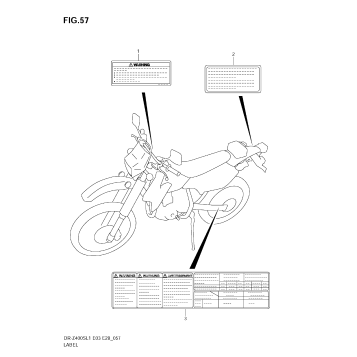 LABEL (DR-Z400SL1 E33)