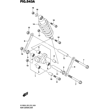 REAR CUSHION LEVER (VL1500BL9 E03)