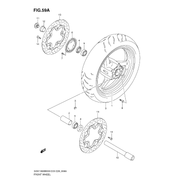 FRONT WHEEL (GSX1300BKAK8/AK9)
