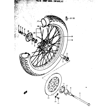 FRONT WHEEL (GS1000C